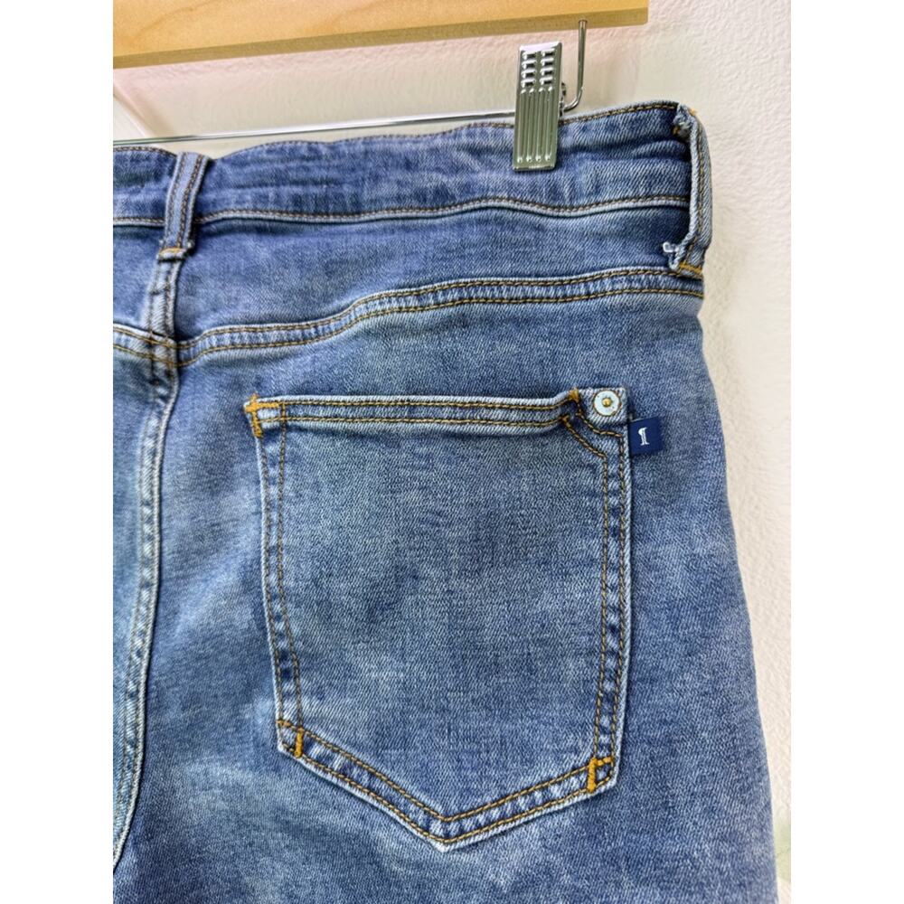 Anthropologie Pilcro Denim Shorts Cuffed Raw Hem Distressed Mid Rise Size 30 - Picture 5 of 12